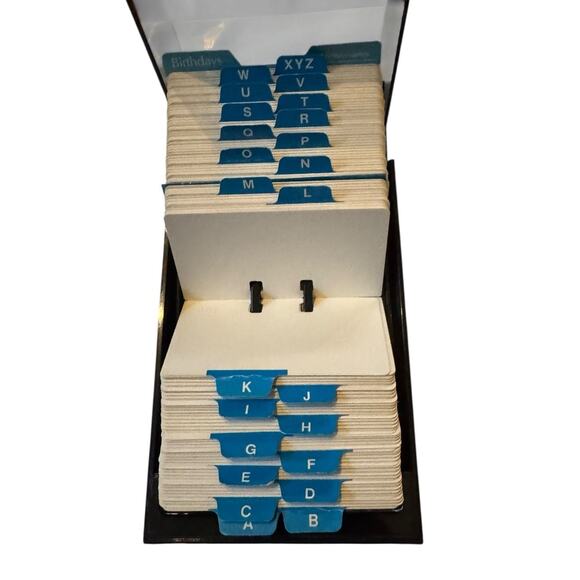 VTG Rolodex VIP 24C Index Blank Card File Covered Telephone Address Contacts - Picture 2 of 8